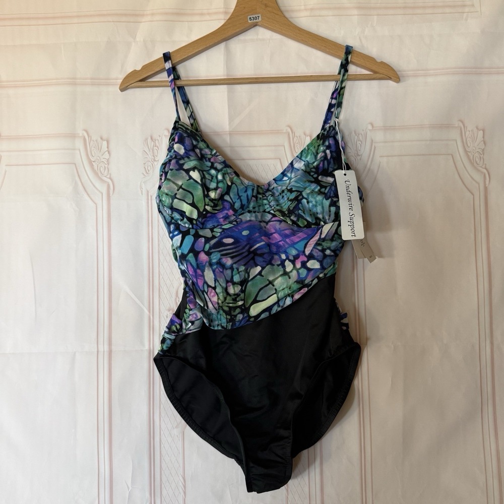 Magicsuit Swimsuit Papillion Harper One Piece Multicolor Underwire Sz 8 NWT $164